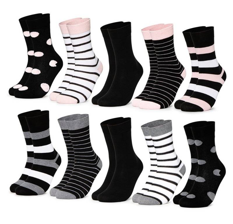 OCCULTO Basicsocken Damen Baumwollsocken 10er Pack (Modell: Lotte) (10-Paar) von OCCULTO