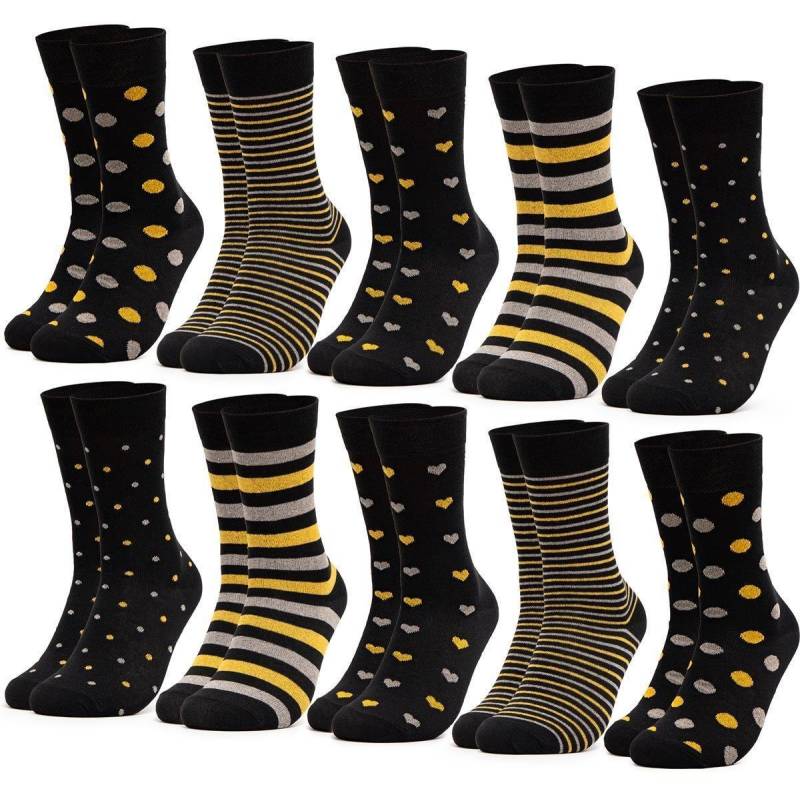 OCCULTO Basicsocken Damen Baumwollsocken 10er Pack (Modell: Rita) (10-Paar) von OCCULTO