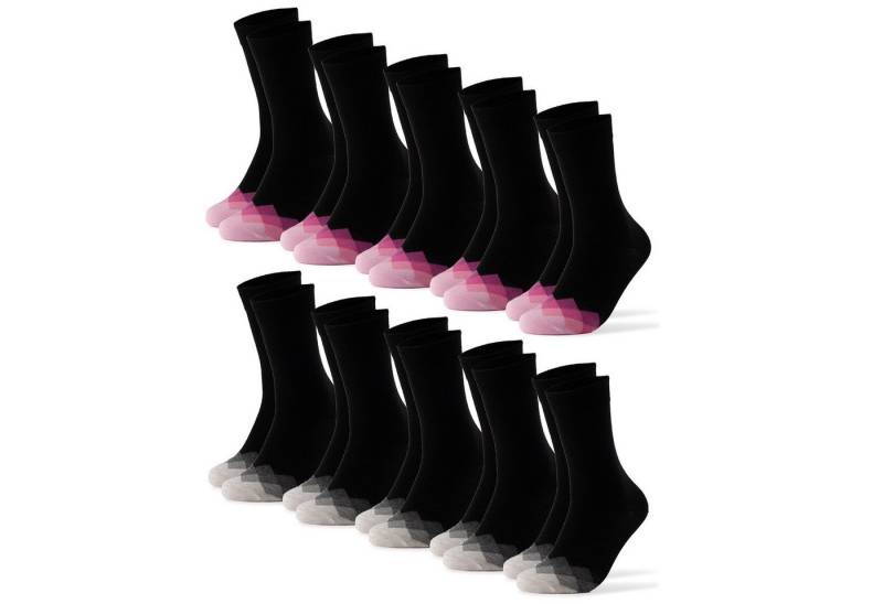 OCCULTO Basicsocken Damen Bunte Socken 10er Pack (Modell: Evelin) (10-Paar) von OCCULTO