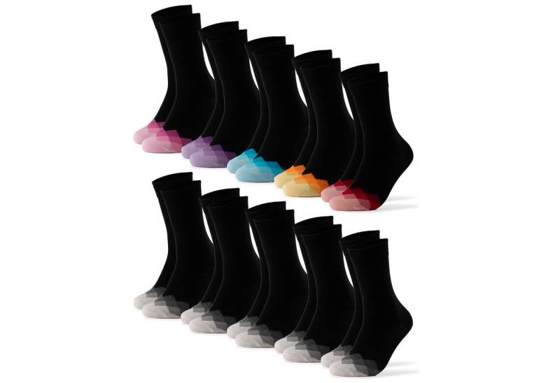 OCCULTO Basicsocken Damen Bunte Socken 10er Pack (Modell: Evelin) (10-Paar) von OCCULTO