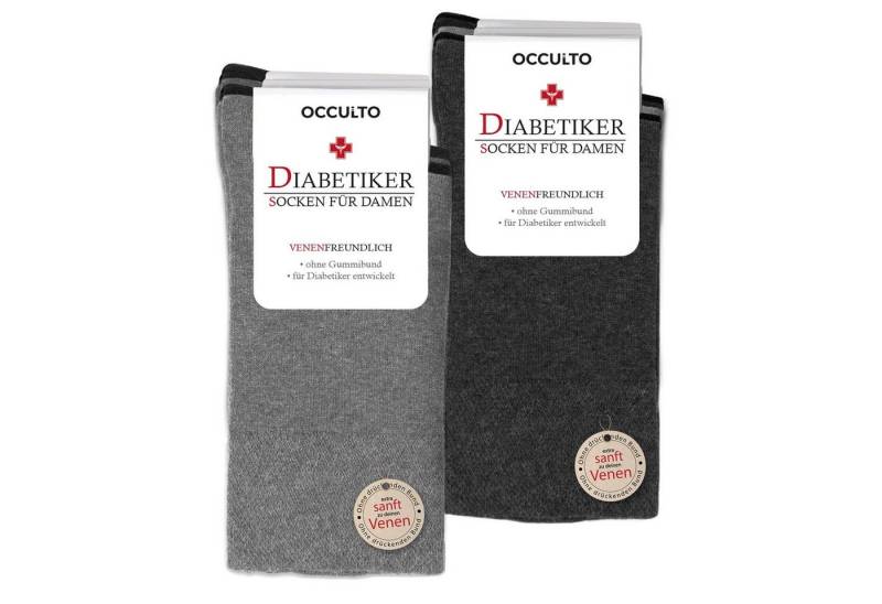 OCCULTO Basicsocken Damen Diabetiker Socken 10er Pack (Modell: Julia) (10-Paar) von OCCULTO