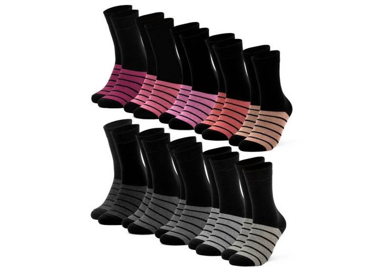 OCCULTO Basicsocken Damen Farbige Socken 10er Pack (Modell: Laura) (10-Paar) von OCCULTO