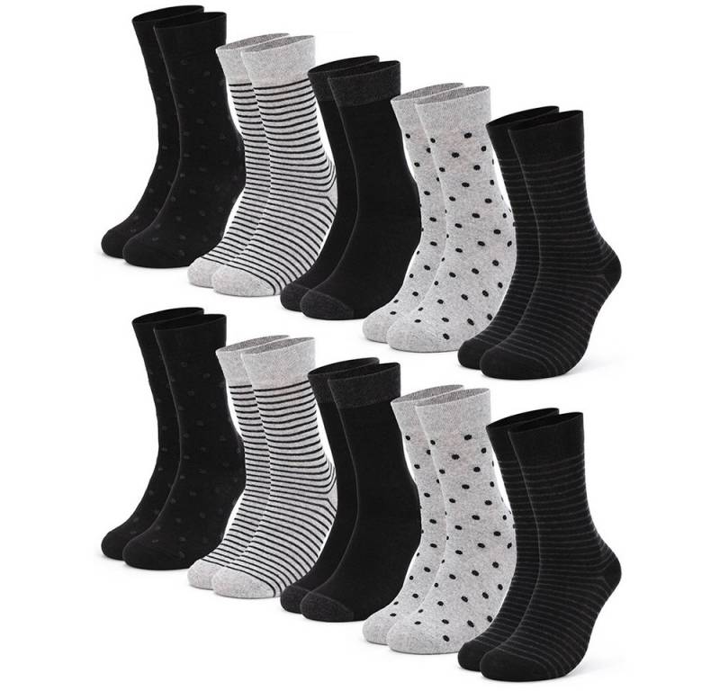 OCCULTO Basicsocken Damen Muster Socken 10 Paar (Modell: Michaela) (10-Paar) von OCCULTO
