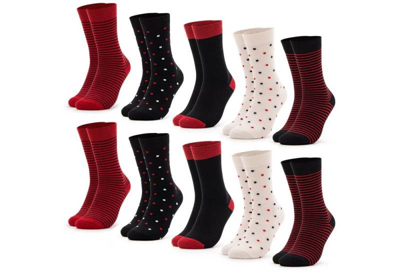 OCCULTO Basicsocken Damen Muster Socken 10 Paar (10-Paar) von OCCULTO