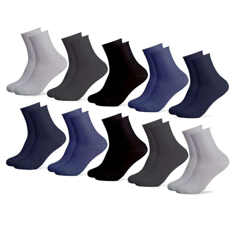 OCCULTO Basicsocken Damen & Herren Socken ohne Gummibund 10er Pack (Modell: Velano) (10-Paar) von OCCULTO