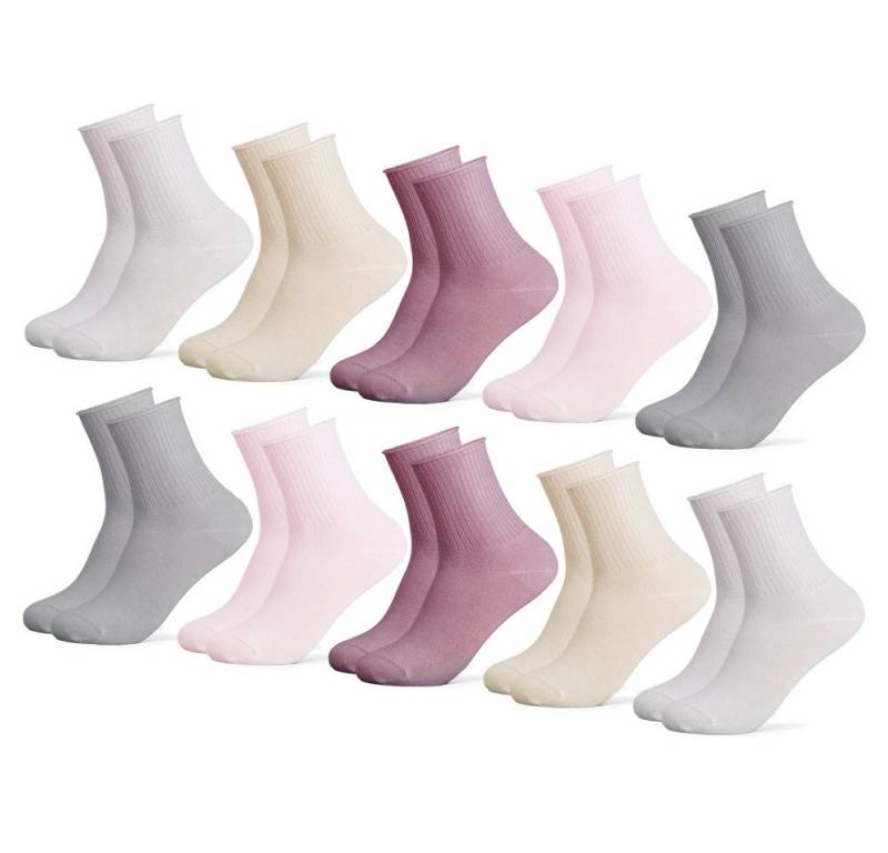 OCCULTO Basicsocken Damen & Herren Socken ohne Gummibund 10er Pack (Modell: Velano) (10-Paar) von OCCULTO