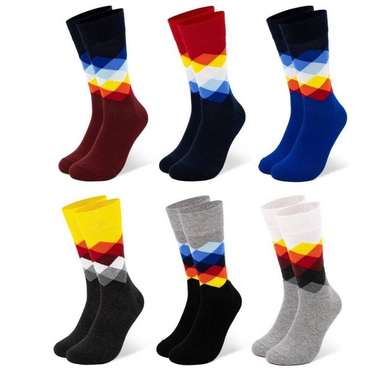 OCCULTO Basicsocken Herren Bunte Socken 6er Pack (Modell: Sigi) (6-Paar) von OCCULTO