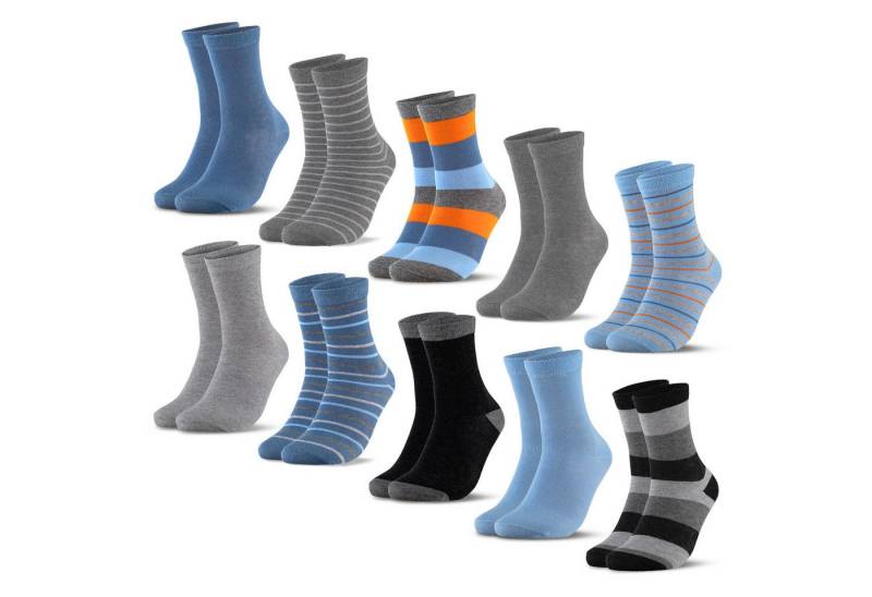 OCCULTO Basicsocken Jungen & Mädchen Bunte Socken 10er Pack (Modell: Estilo) (10-Paar) von OCCULTO