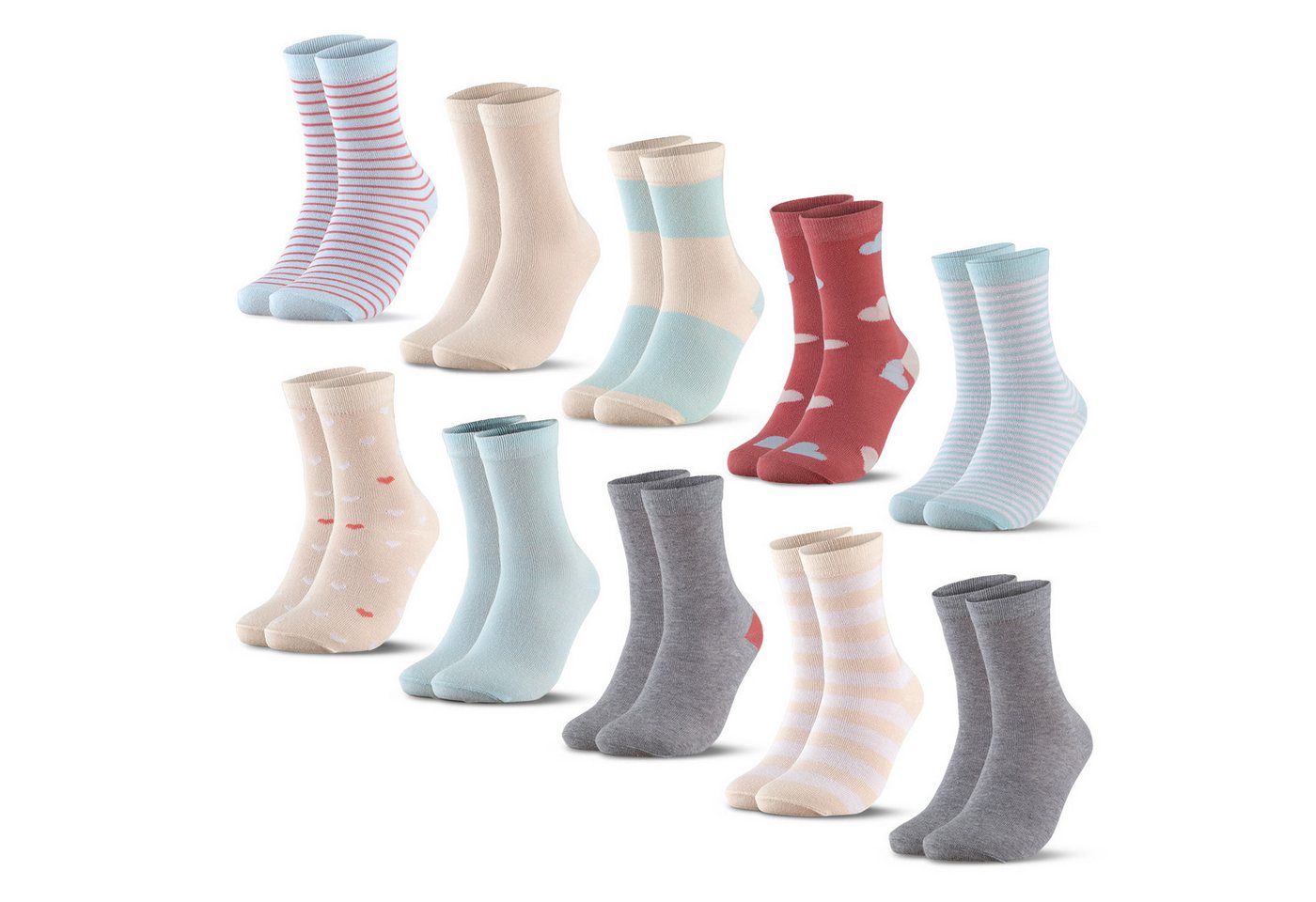 OCCULTO Basicsocken Jungen & Mädchen Bunte Socken 10er Pack (Modell: Estilo) (10-Paar) von OCCULTO