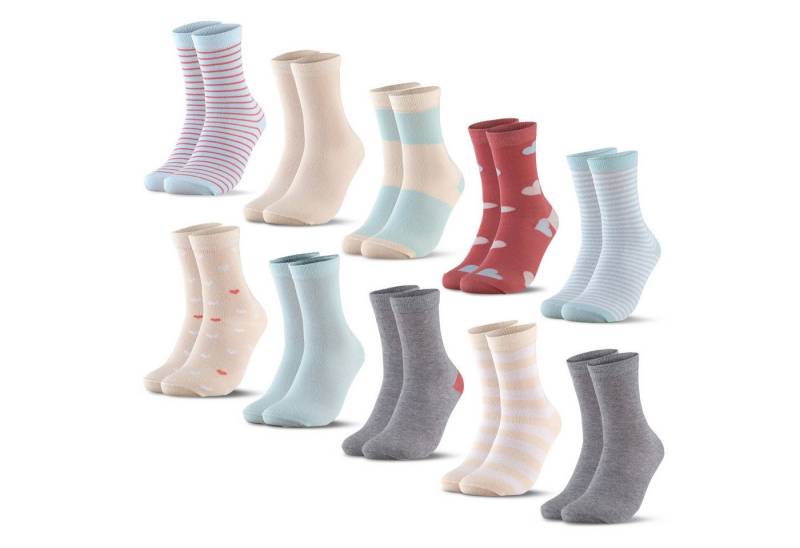 OCCULTO Basicsocken Jungen & Mädchen Bunte Socken 10er Pack (Modell: Estilo) (10-Paar) von OCCULTO