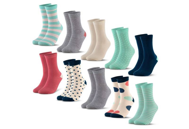 OCCULTO Basicsocken Jungen & Mädchen Bunte Socken 10er Pack (Modell: Estilo) (10-Paar) von OCCULTO