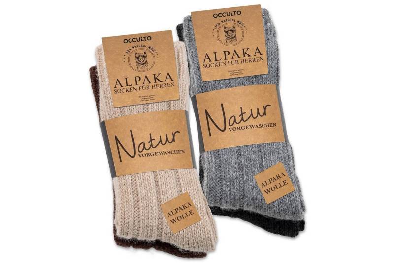 OCCULTO Basicsocken Occulto Herren Alpaka Socken 4er Pack (Modell: Sol) (4-Paar) von OCCULTO
