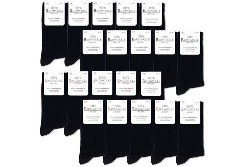 OCCULTO Businesssocken Herren 100% Baumwollsocken 10-20er Pack (Modell: Ingo) (20-Paar) von OCCULTO