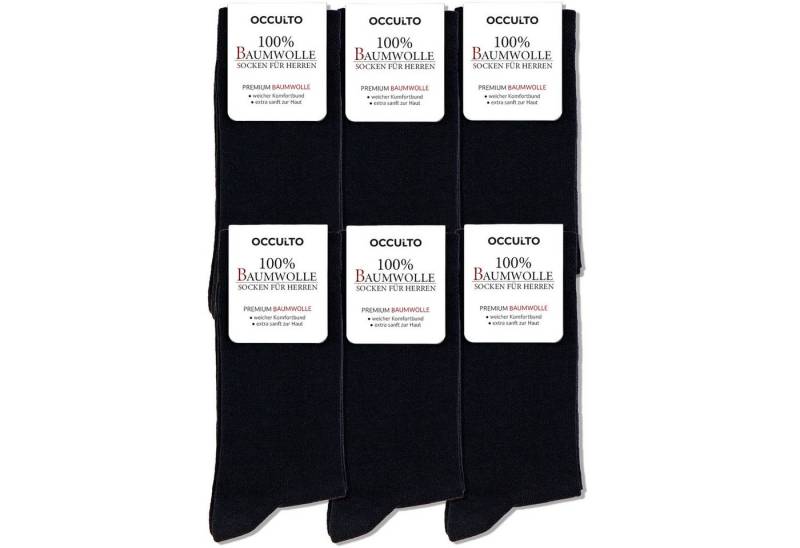OCCULTO Businesssocken Herren 100% Baumwollsocken 6er Pack (Modell: Roland) (6-Paar) von OCCULTO