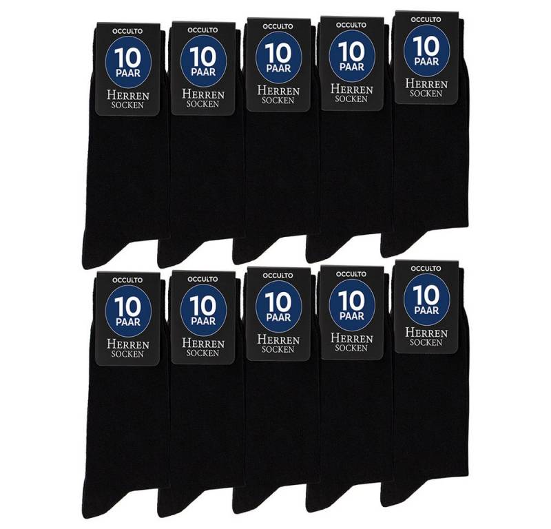 OCCULTO Businesssocken Herren Schwarze Socken 10-30er Pack (Modell: Hermann) (10-Paar) von OCCULTO