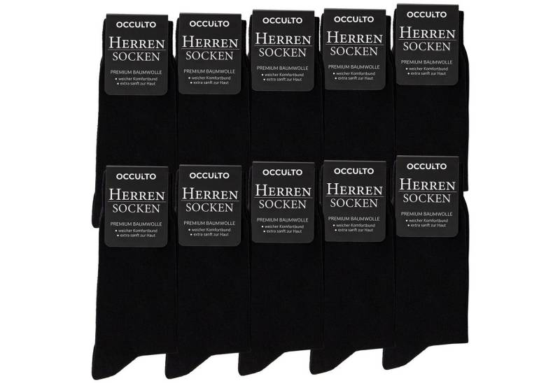 OCCULTO Businesssocken Herren Schwarze Socken 10-30er Pack (Modell: Hermann) (10-Paar) von OCCULTO