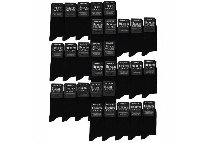 OCCULTO Businesssocken Herren Schwarze Socken 10-30er Pack (Modell: Hermann) (30-Paar) von OCCULTO