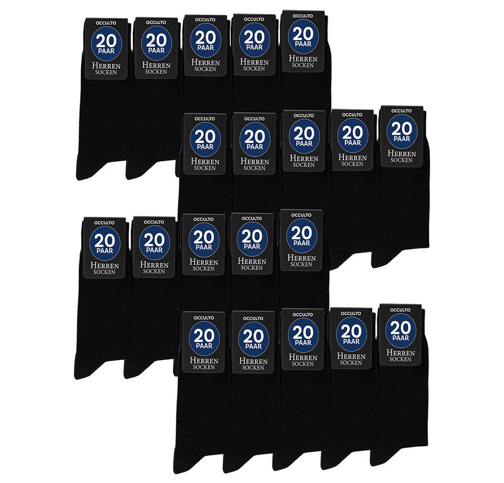 OCCULTO Businesssocken Herren Schwarze Socken 10-30er Pack (Modell: Hermann) von OCCULTO