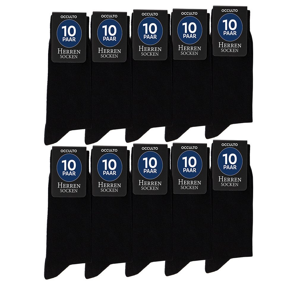 OCCULTO Businesssocken Herren Schwarze Socken 10-30er Pack (Modell: Hermann) von OCCULTO