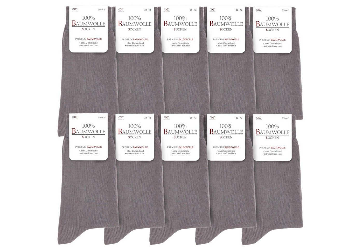 OCCULTO Businesssocken Herren 100% Baumwollsocken 10-20er Pack (Modell: Ingo) (10-Paar) von OCCULTO