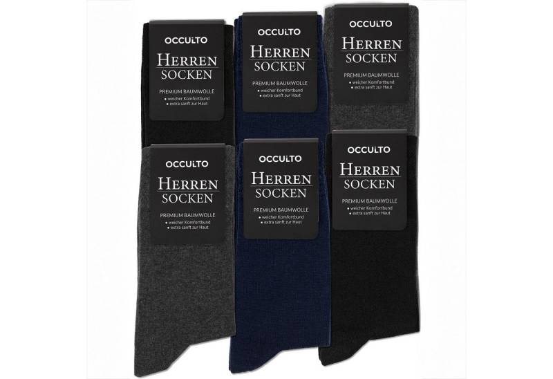OCCULTO Businesssocken Herren Business Socken 6er Pack, 12er Pack (Modell: Lukas) (6-Paar) von OCCULTO
