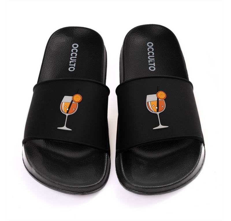 OCCULTO Damen & Herren Spritz Motiv Badelatschen 1er Pack (Model: Lou) Pantolette von OCCULTO