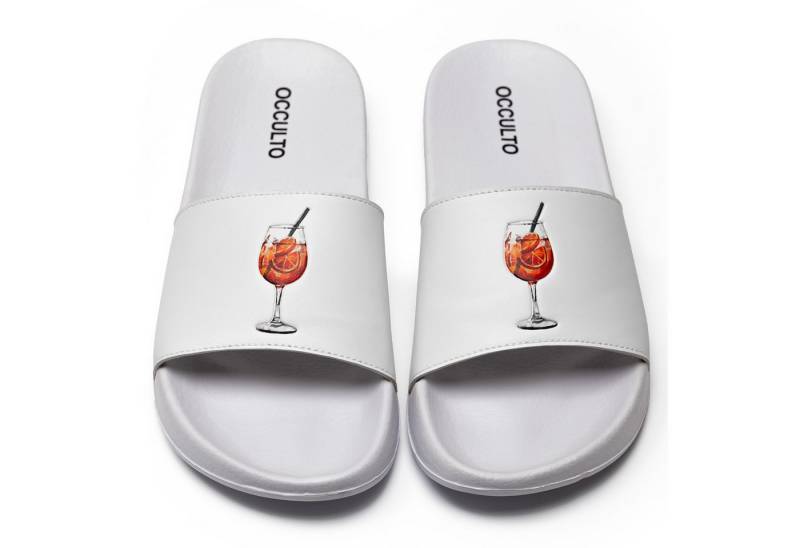 OCCULTO Damen & Herren Spritz Motiv Badelatschen 1er Pack (Model: Lou) Pantolette von OCCULTO