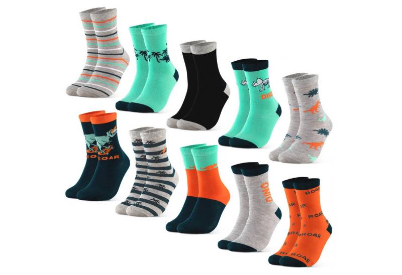 OCCULTO Freizeitsocken Jungen & Mädchen Motiv Socken 10er Pack (Modell: Fantasia) (10-Paar) von OCCULTO