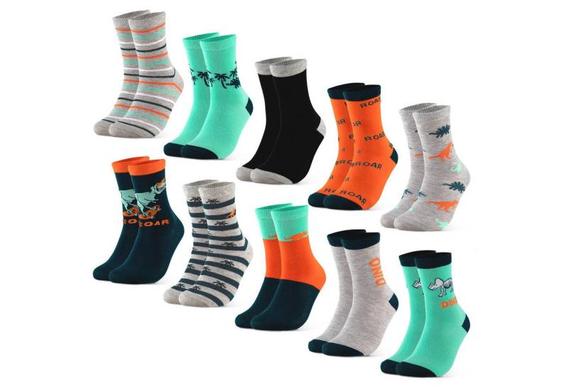 OCCULTO Freizeitsocken Jungen & Mädchen Motiv Socken 10er Pack (Modell: Fantasia) (10-Paar) von OCCULTO
