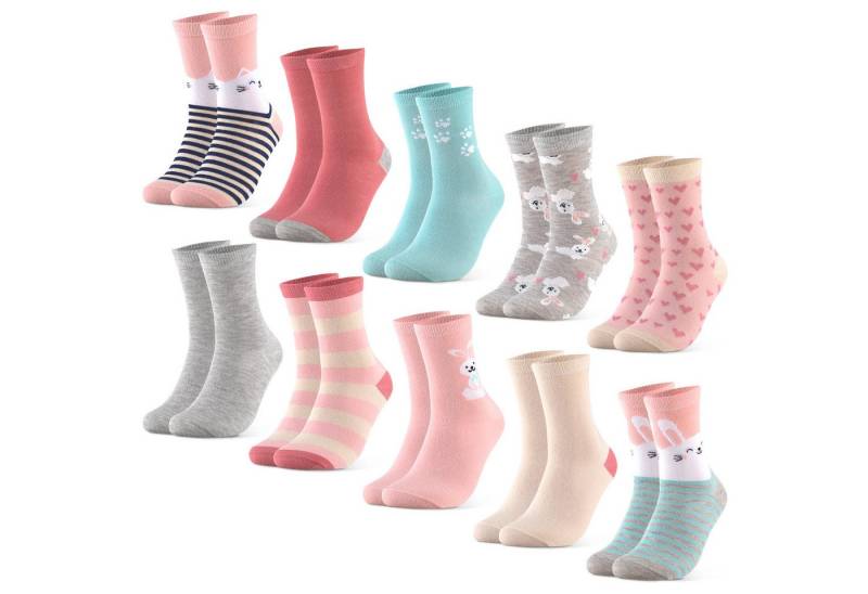 OCCULTO Freizeitsocken Jungen & Mädchen Motiv Socken 10er Pack (Modell: Fantasia) (10-Paar) von OCCULTO
