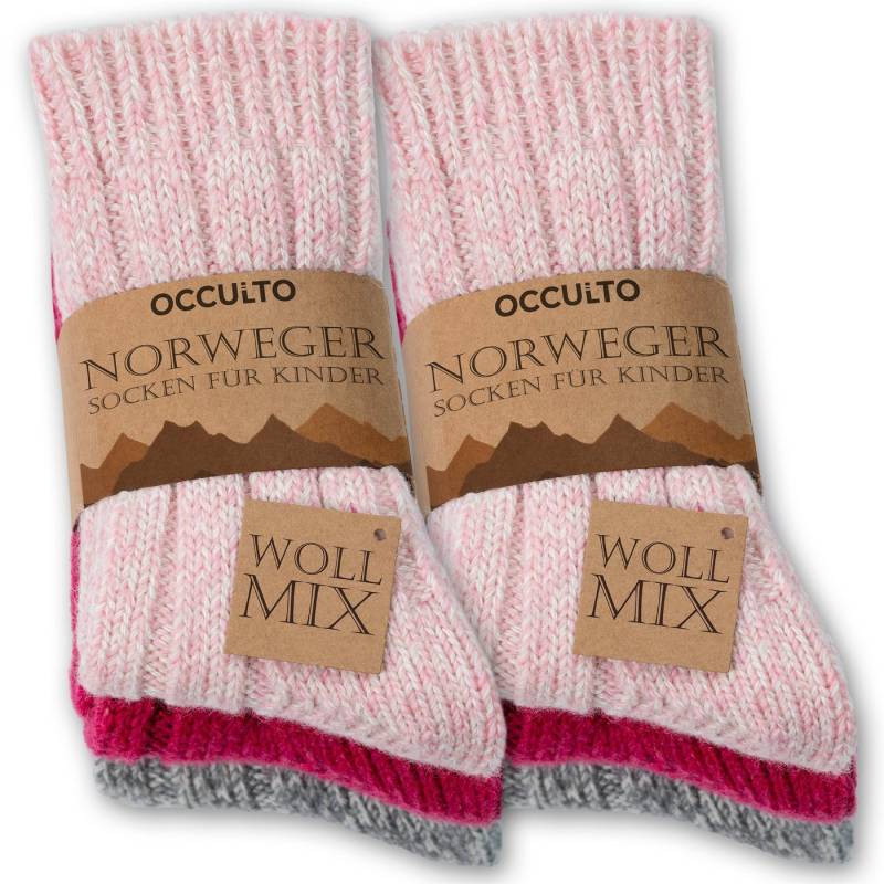 OCCULTO Kuschelsocken Kinder Wollsocken 6er Pack (Modell: Niki) (6-Paar) von OCCULTO