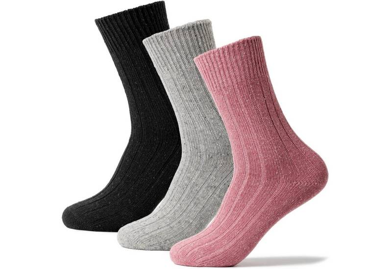 OCCULTO Norwegersocken Damen Warme Wollsocken 3er Pack (Modell: Leni) (3-Paar) von OCCULTO