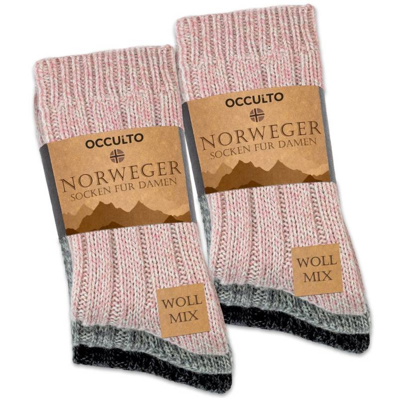 OCCULTO Norwegersocken Damen Wollsocken 6er Pack (Modell: Gloria) (6-Paar) von OCCULTO