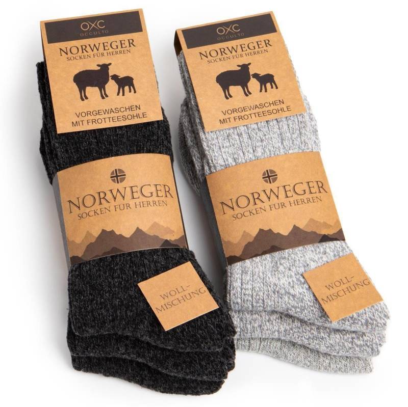 OCCULTO Norwegersocken Herren Norweger Socken 6er Pack (Modell: Finn) (6-Paar) von OCCULTO