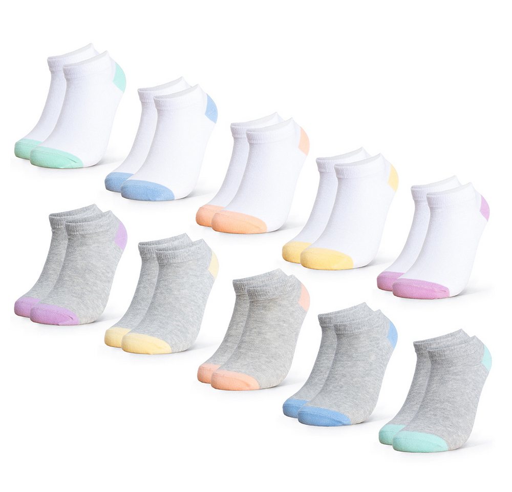OCCULTO Sneakersocken Mädchen & Jungen Sneaker Socken 10er Pack (Modell: Piccolo) (8-Paar) von OCCULTO