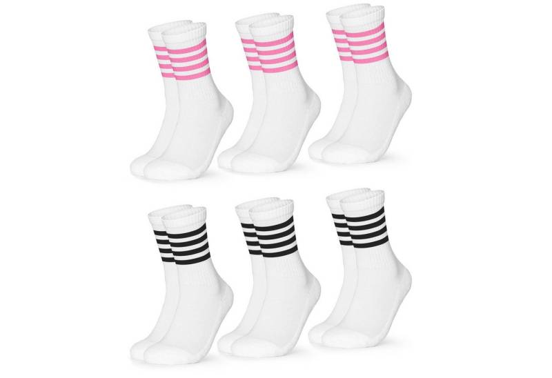 OCCULTO Sportsocken Damen Retro Tennis Socken 6er Pack (Modell: Steffi) (6-Paar) von OCCULTO