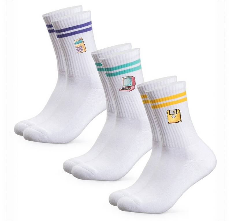 OCCULTO Tennissocken Damen & Herren Motiv Tennissocken 3er Pack (Modell: Rio) (3-Paar) von OCCULTO