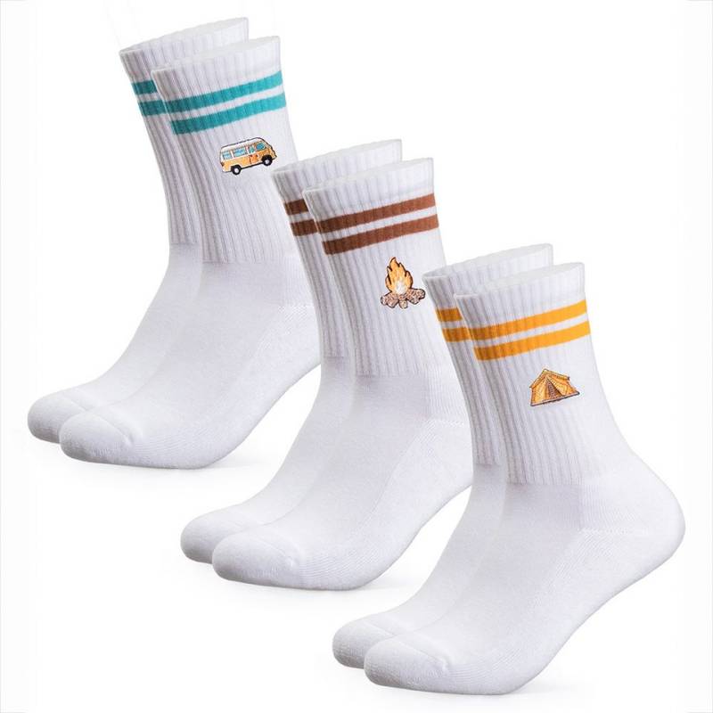 OCCULTO Tennissocken Damen & Herren Motiv Tennissocken 3er Pack (Modell: Rio) (3-Paar) von OCCULTO