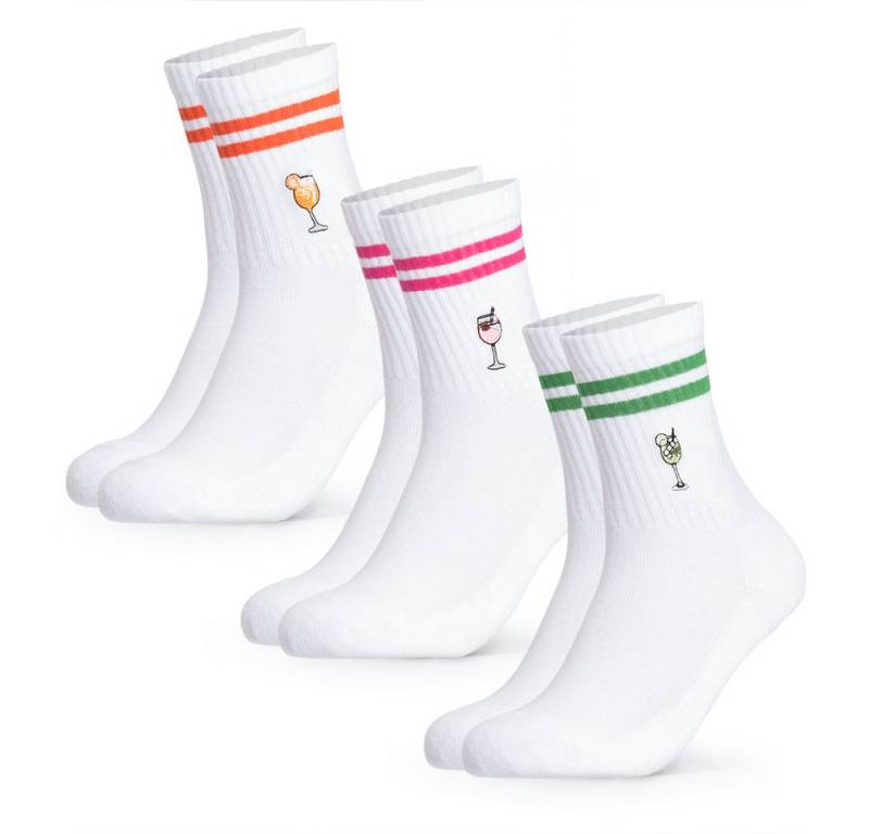 OCCULTO Tennissocken Damen & Herren Motiv Tennissocken 3er Pack (Modell: Summer) (3-Paar) von OCCULTO