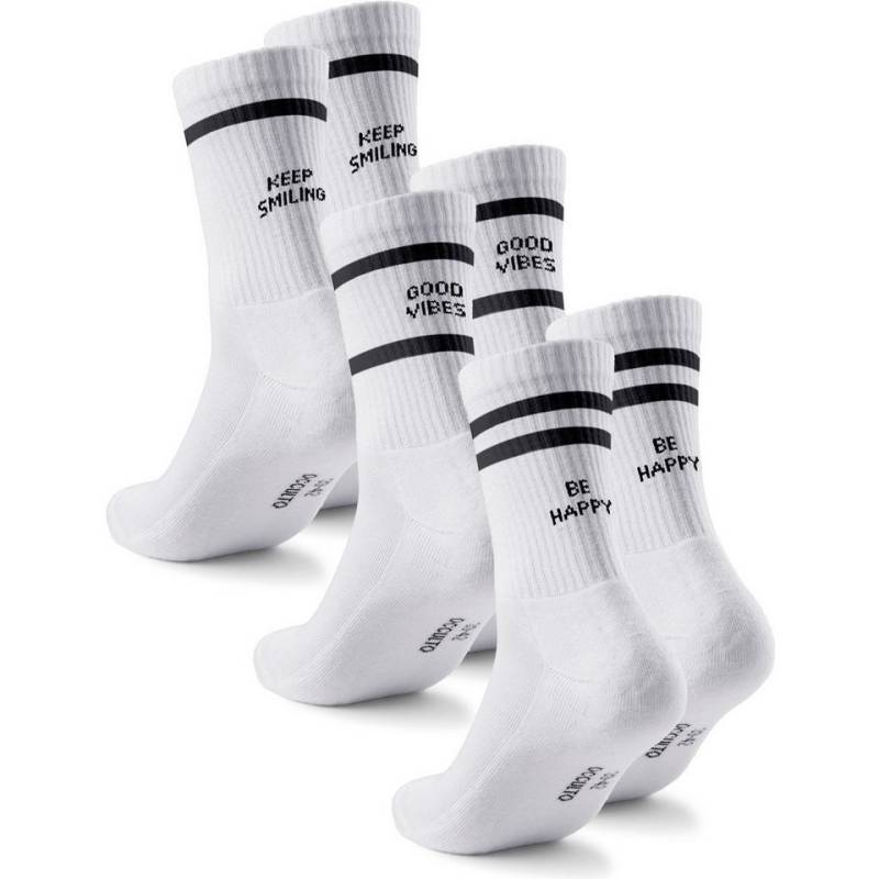 OCCULTO Tennissocken Damen & Herren Statement Tennis Socken 3er Pack (Modell: Leo) (3-Paar) von OCCULTO