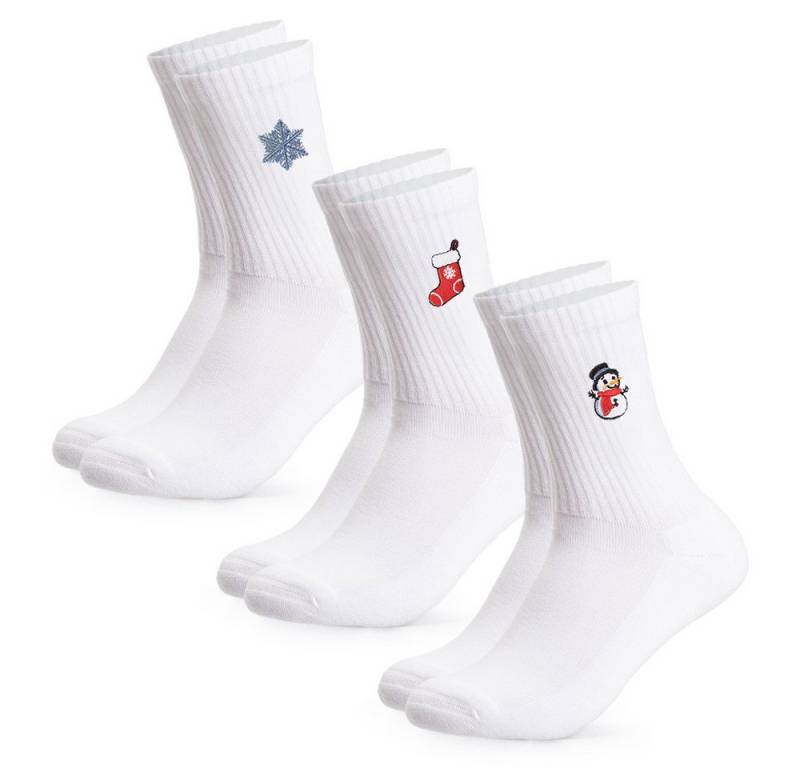 OCCULTO Tennissocken Damen & Herren Weihnachts Tennissocken 3er Pack (Modell: Claus) (3-Paar) von OCCULTO