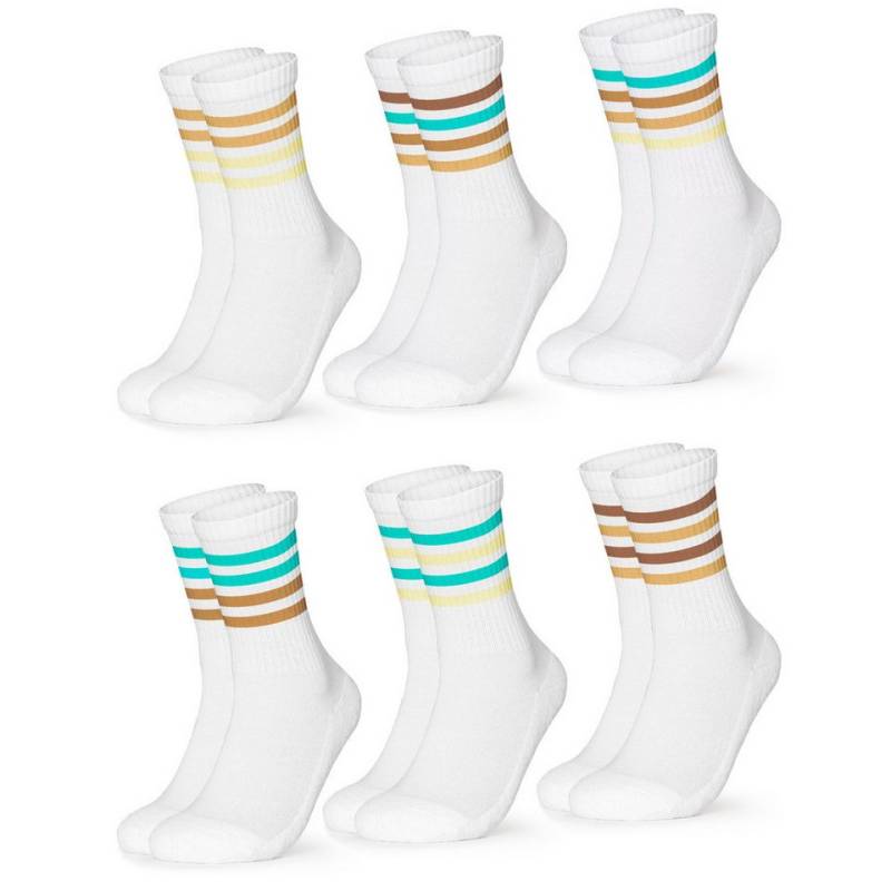 OCCULTO Tennissocken Herren Retro Tennissocken 6er Pack (Modell: Roger) (6-Paar) von OCCULTO