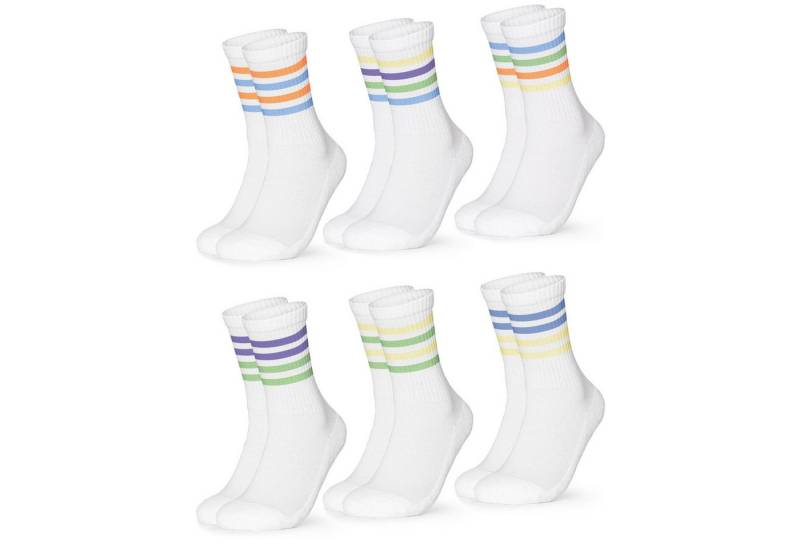 OCCULTO Tennissocken Herren Retro Tennissocken 6er Pack (Modell: Roger) (6-Paar) von OCCULTO