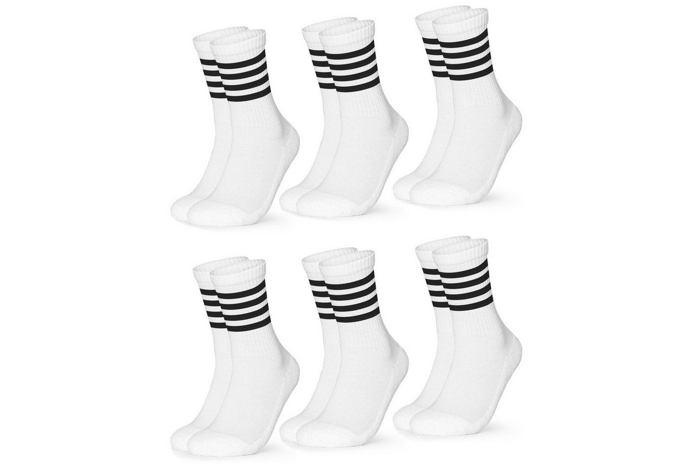 OCCULTO Tennissocken Herren Retro Tennissocken 6er Pack (Modell: Roger) (6-Paar) von OCCULTO