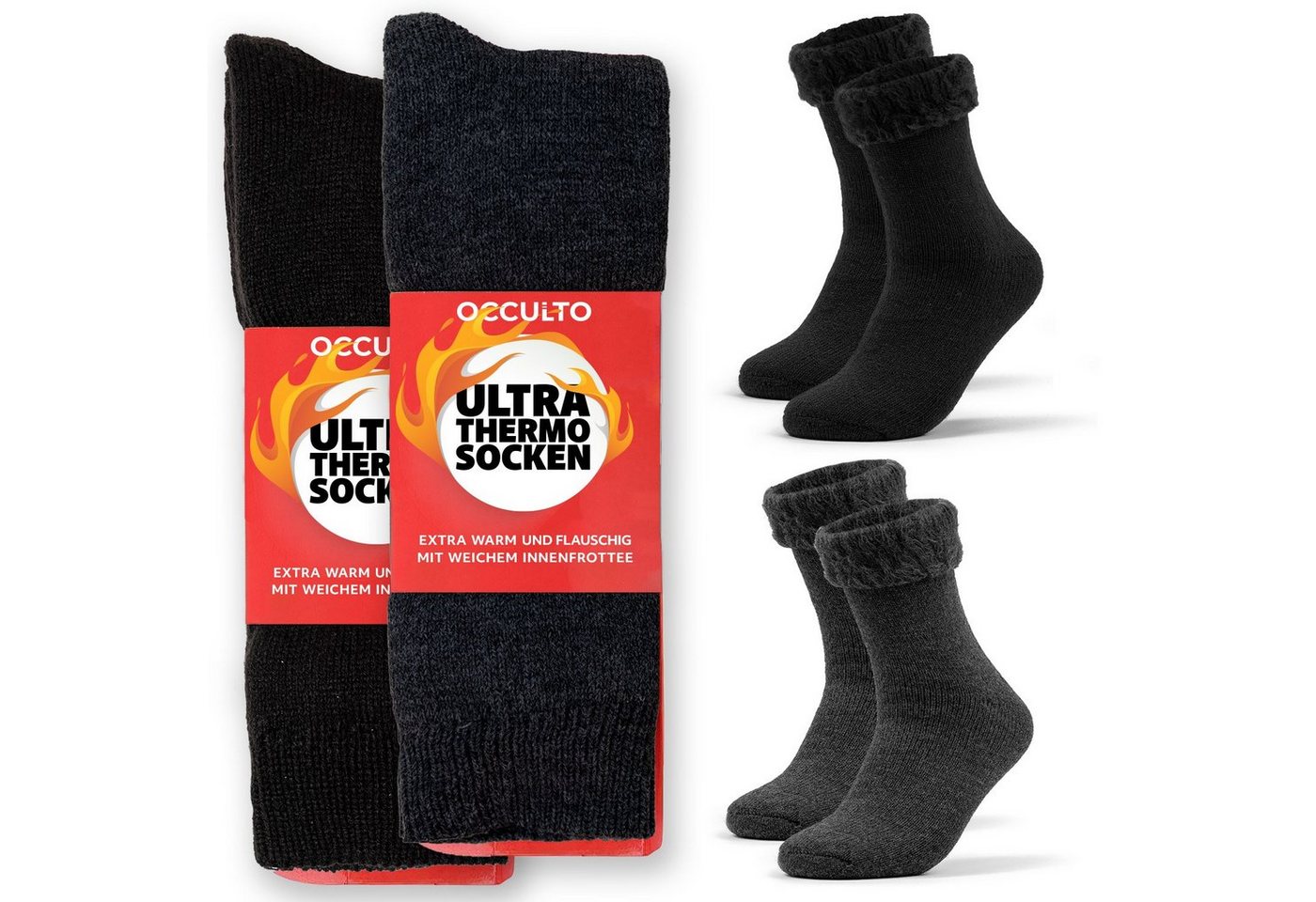 OCCULTO Thermosocken Herren Ultra Thermosocken 2er Pack (Modell: Nils) (2-Paar) von OCCULTO