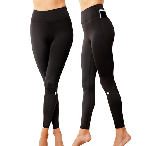 OCEANSAPART Soho Pant Sport Leggings mit Taschen Damen - Yoga Pants Damen - Gym, Wander und Yoga Scrunch Leggings - Yogahose Performance-Stretch-Qualität - Sportkleidung Frauen - Schwarz - Gr. s von OCEANSAPART