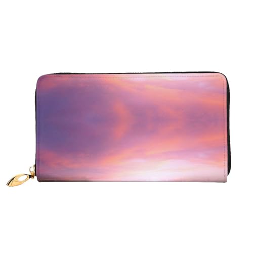 Bohemian Lotus Flower Leder Lange Handheld Geldbörse Damen Lange Handheld Brieftasche Verwendet für Kreditkarte Bargeld Münzaufbewahrung, Rosa Flamingos, One Size, Casual von OCELIO