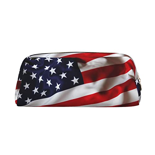 OCELIO Amerikanische Flagge Leder Reißverschluss Stereoskopische Stift Tasche Bunte Schreibwaren Tasche Make-up Tasche Aufbewahrungstasche von OCELIO