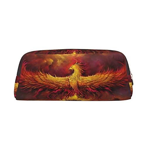 OCELIO Fantasy Phoenix Leder Reißverschluss Stereoskopische Stift Tasche Bunte Schreibwaren Tasche Make-up Tasche Aufbewahrungstasche von OCELIO