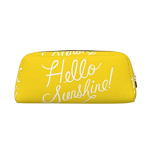 OCELIO Goodlooking Hello Sunshine Leder Reißverschluss Stereoskopische Stifttasche Bunte Schreibwaren Tasche Make-up Tasche Aufbewahrungstasche von OCELIO